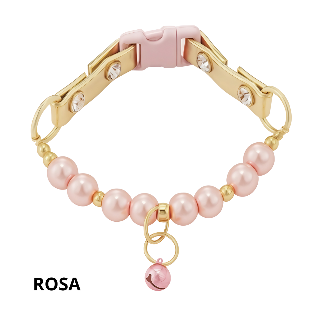 Collar de Joyería Canina Con Chapa de Oro Isis