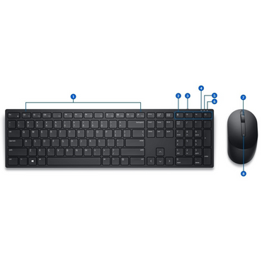 Kit Teclado y Mouse Inalambrico Dell KM522