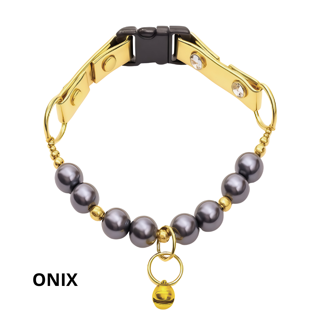 Collar de Joyería Canina Con Chapa de Oro Isis