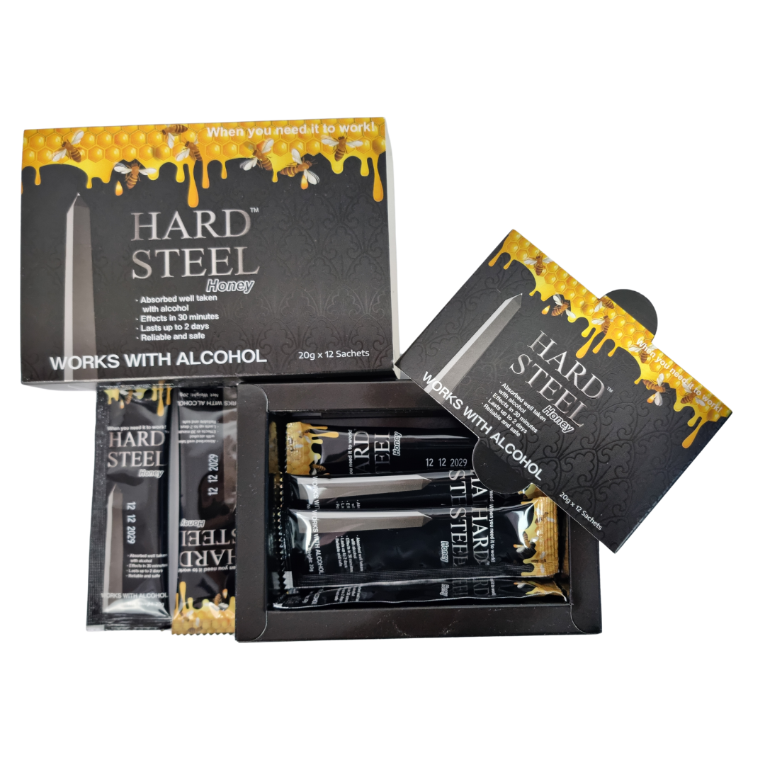Miel Hard Steel Caja con 12 Sobres (Funciona con Alcohol)