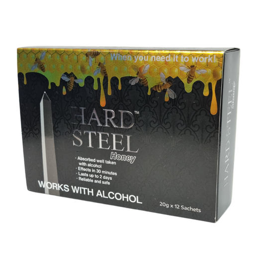 Miel Hard Steel Caja con 12 Sobres (Funciona con Alcohol)
