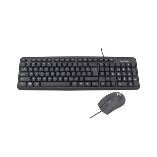Kit Teclado y Mouse Alambrico Manhattan Usb