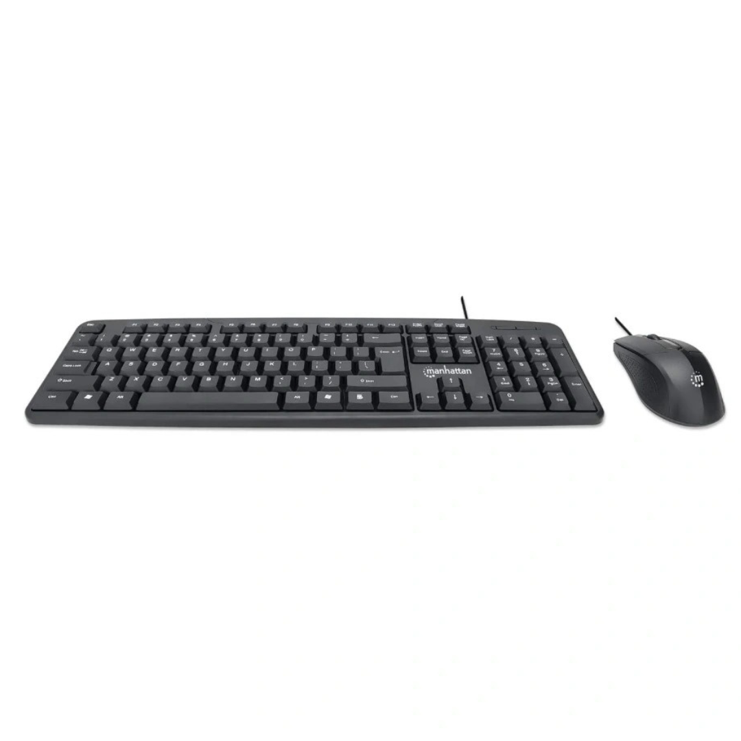 Kit Teclado y Mouse Alambrico Manhattan Usb