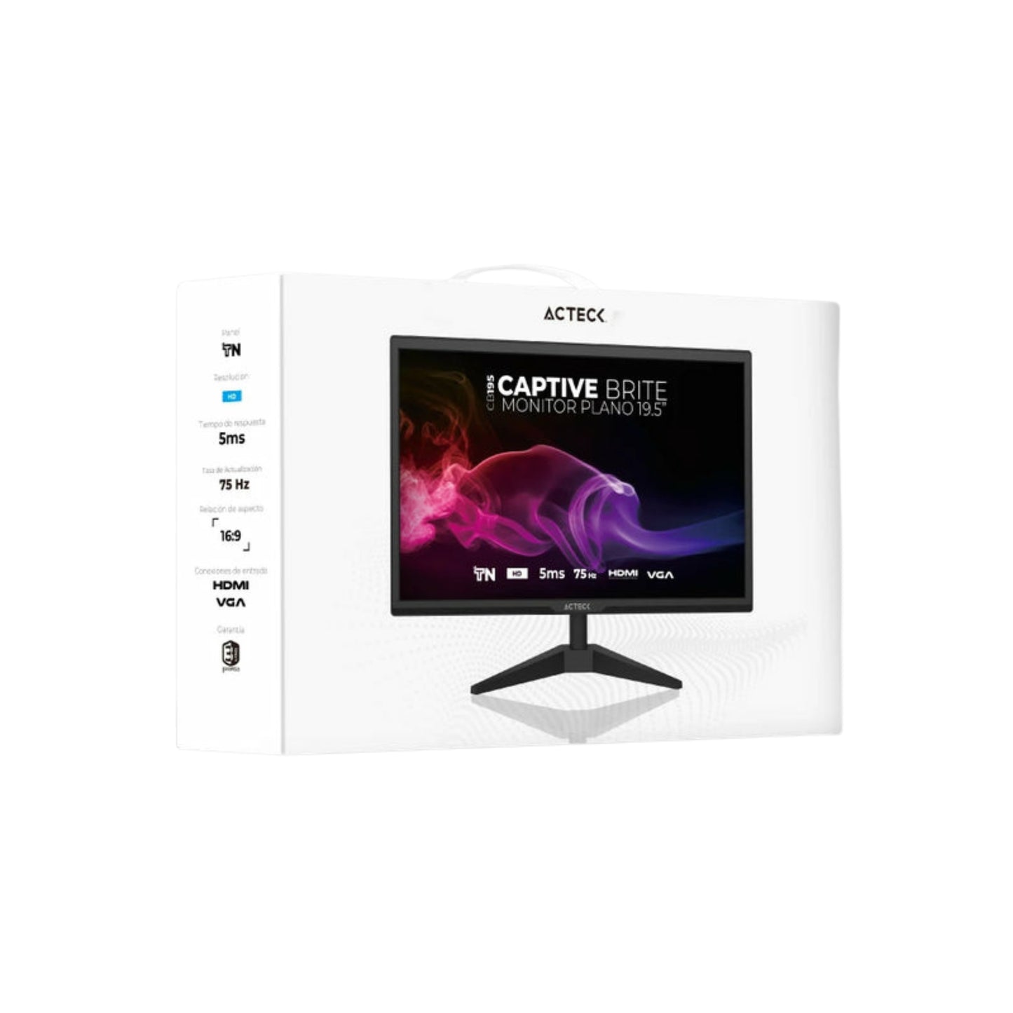 Monitor Acteck LED 19.5" VGA y HDMI Negro Nuevo